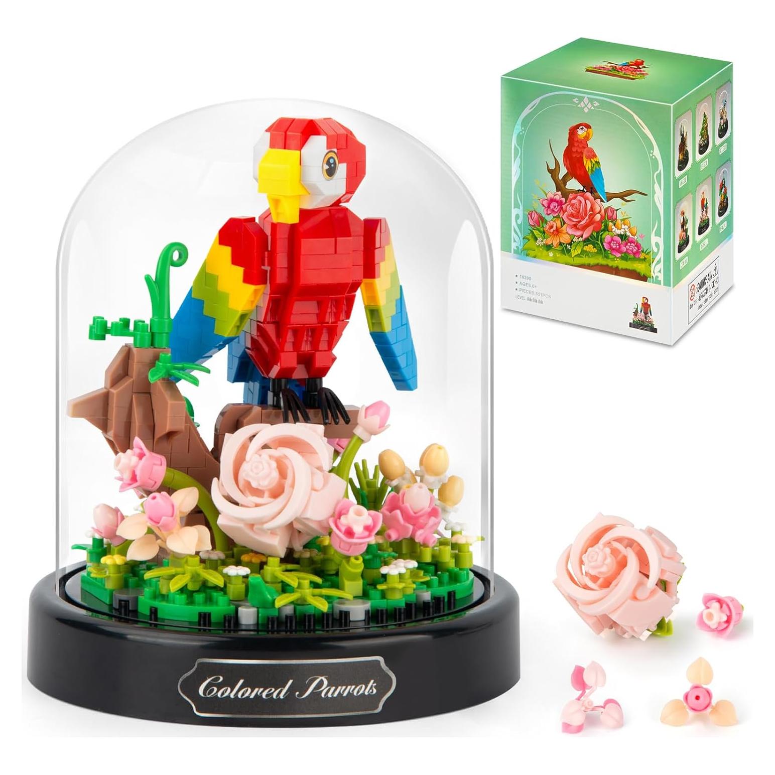 Juego de Construcción de Flores de Loro HIGH GODO 551 Piezas