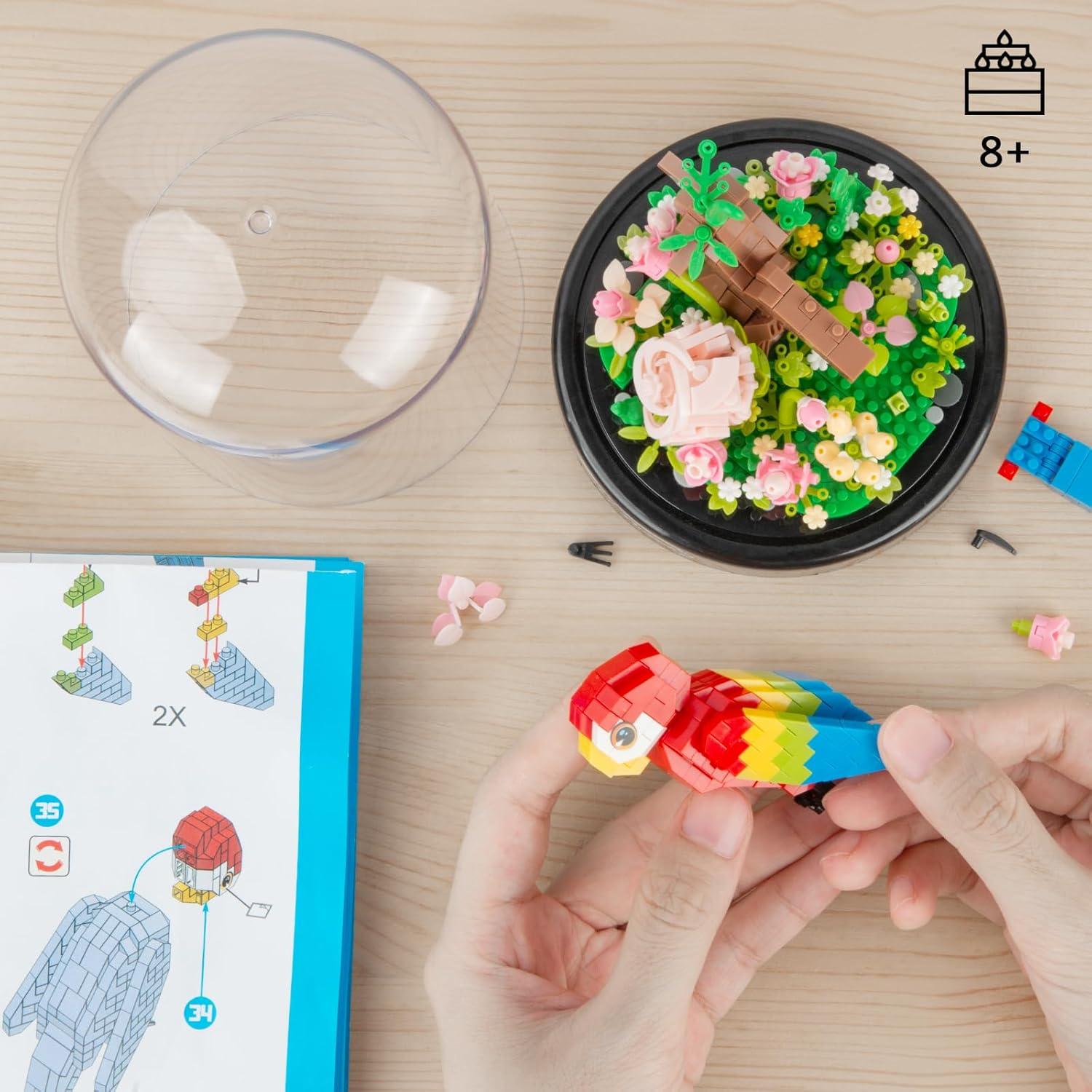 Juego de Construcción de Flores de Loro HIGH GODO 551 Piezas