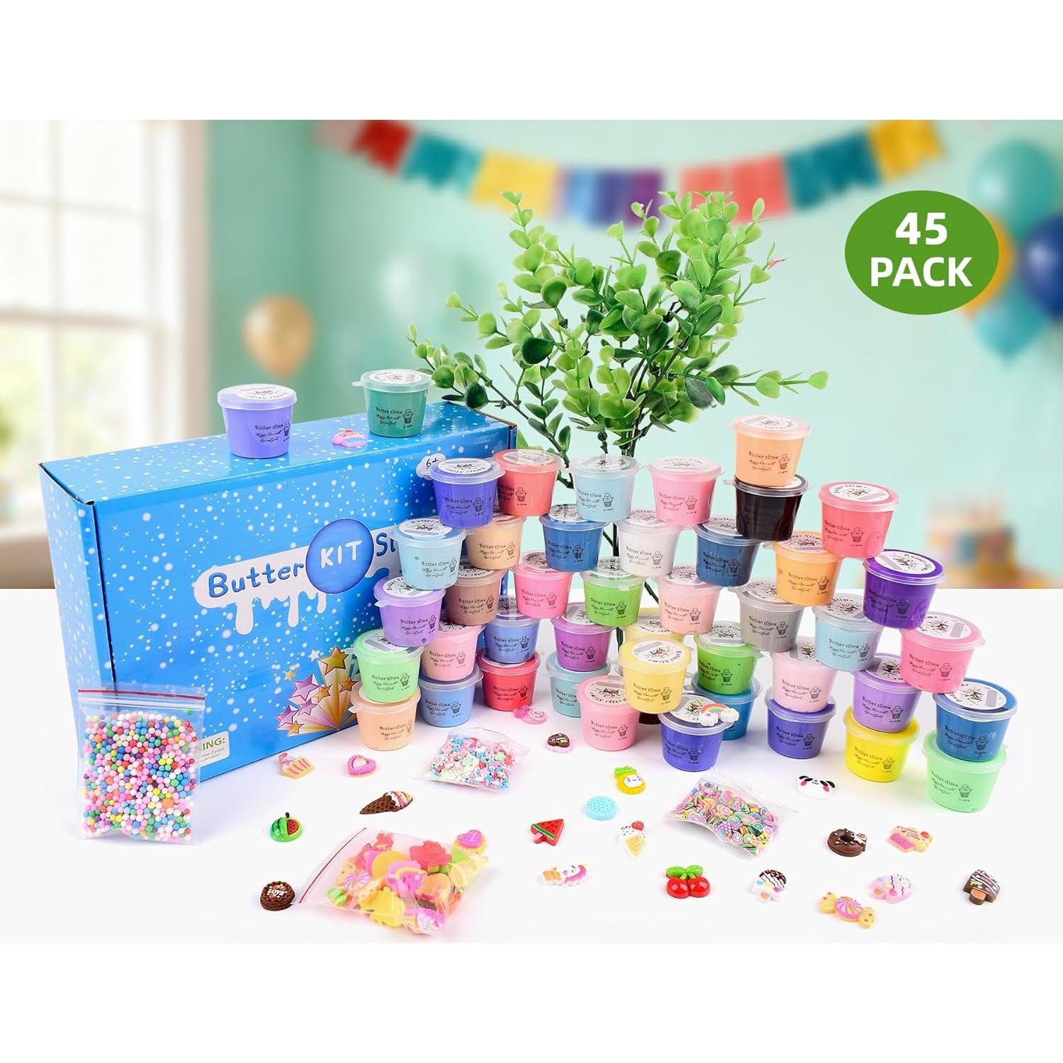 Kit de Slime Navideño 45 Paquetes ZHNEHAOKAN No Tóxico