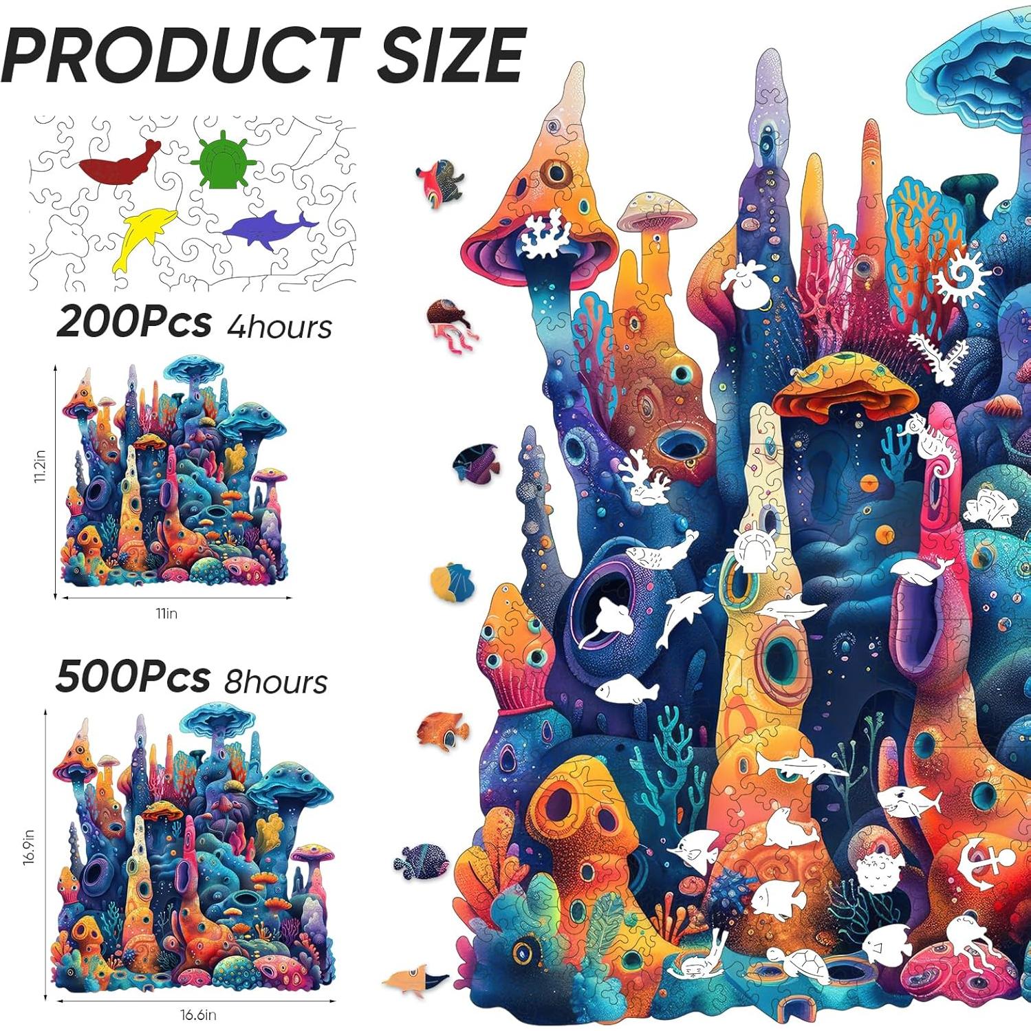 Rompecabezas de Madera Qiuenisray 200 Piezas 28.5x27.9 cm