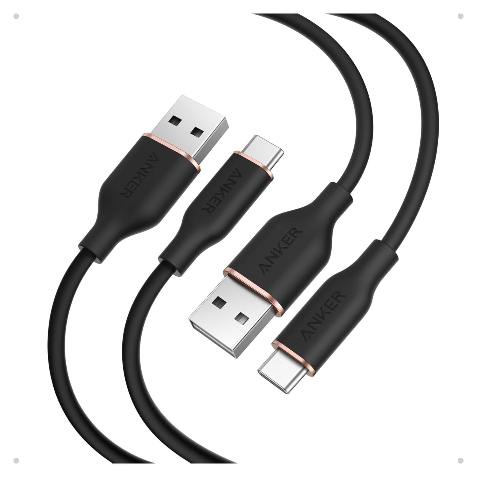 Cable USB A a USB C Anker 15W 3 pies 2Pack Negro