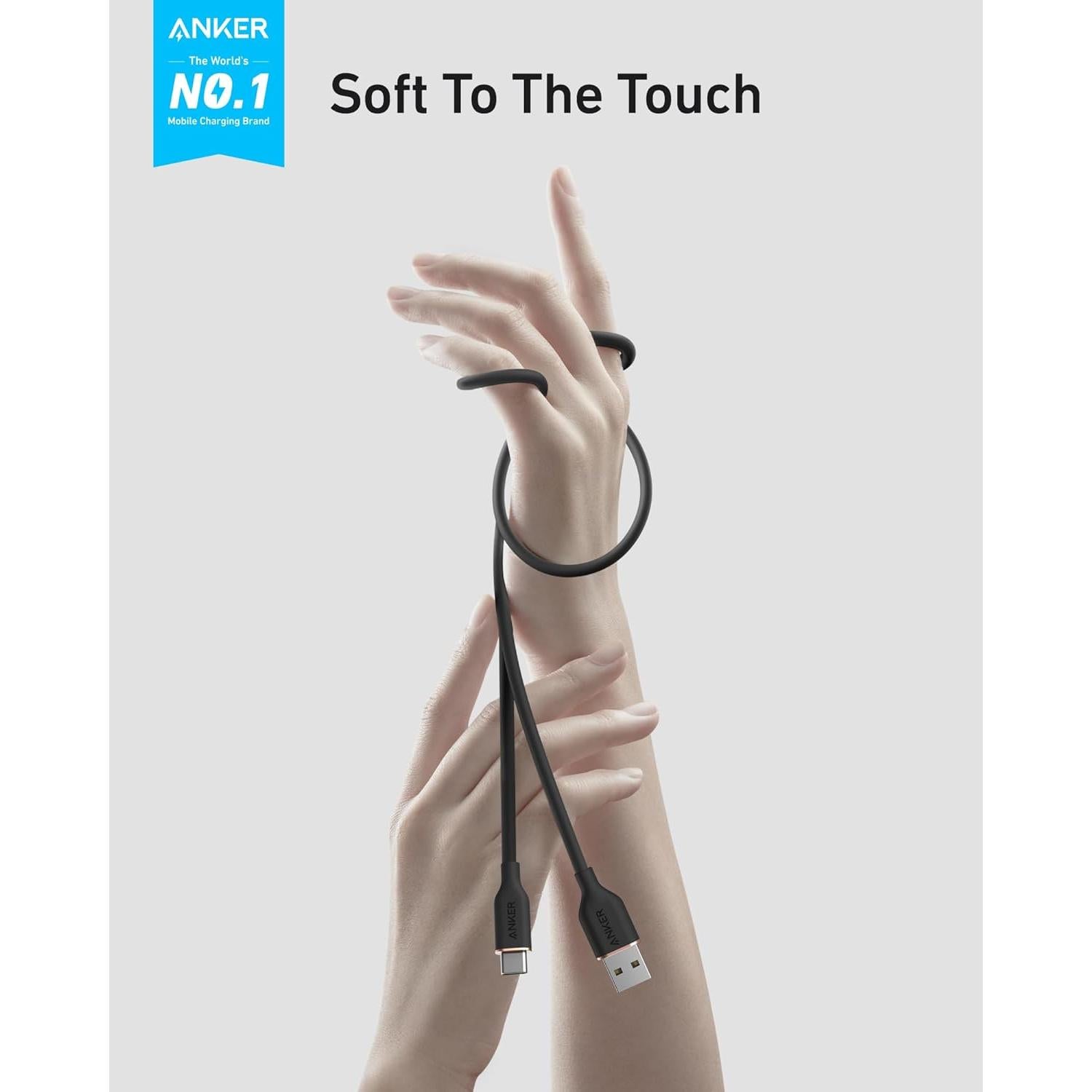 Cable USB A a USB C Anker 15W 3 pies 2Pack Negro