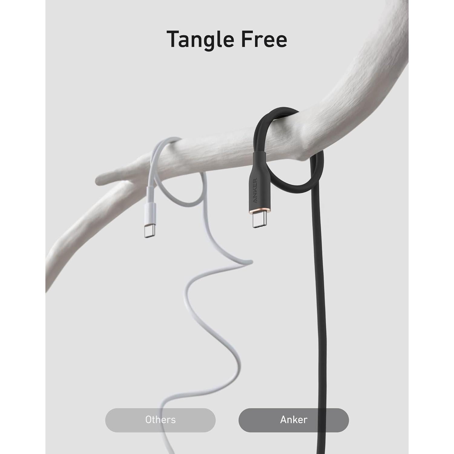 Cable USB A a USB C Anker 15W 3 pies 2Pack Negro