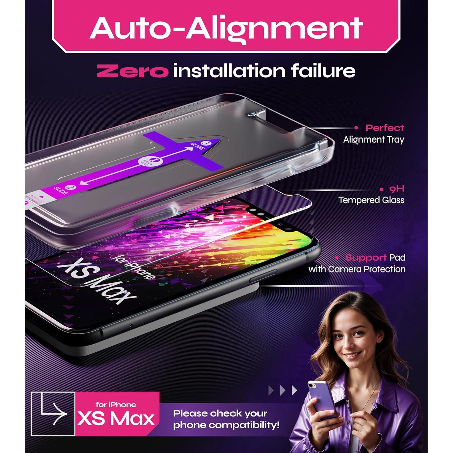 Protector de Pantalla Vidrio Templado Defenslim para iPhone XS Max 2-Pack