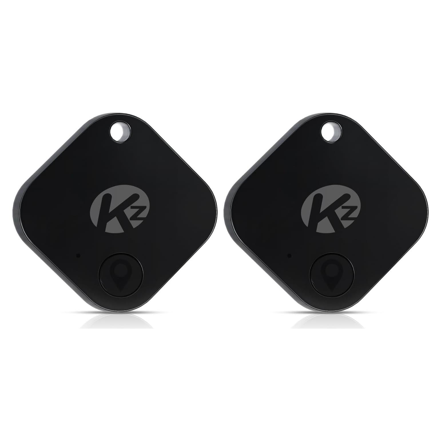 Rastreador Bluetooth KZO Mejorado 2025 - Paquete de 2, Negro