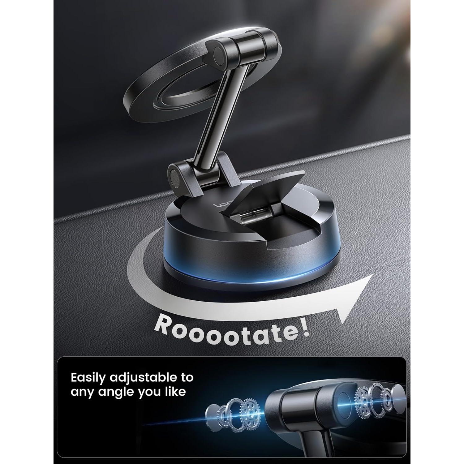 Soporte de Coche Lamicall MagSafe 360° Negro para iPhone