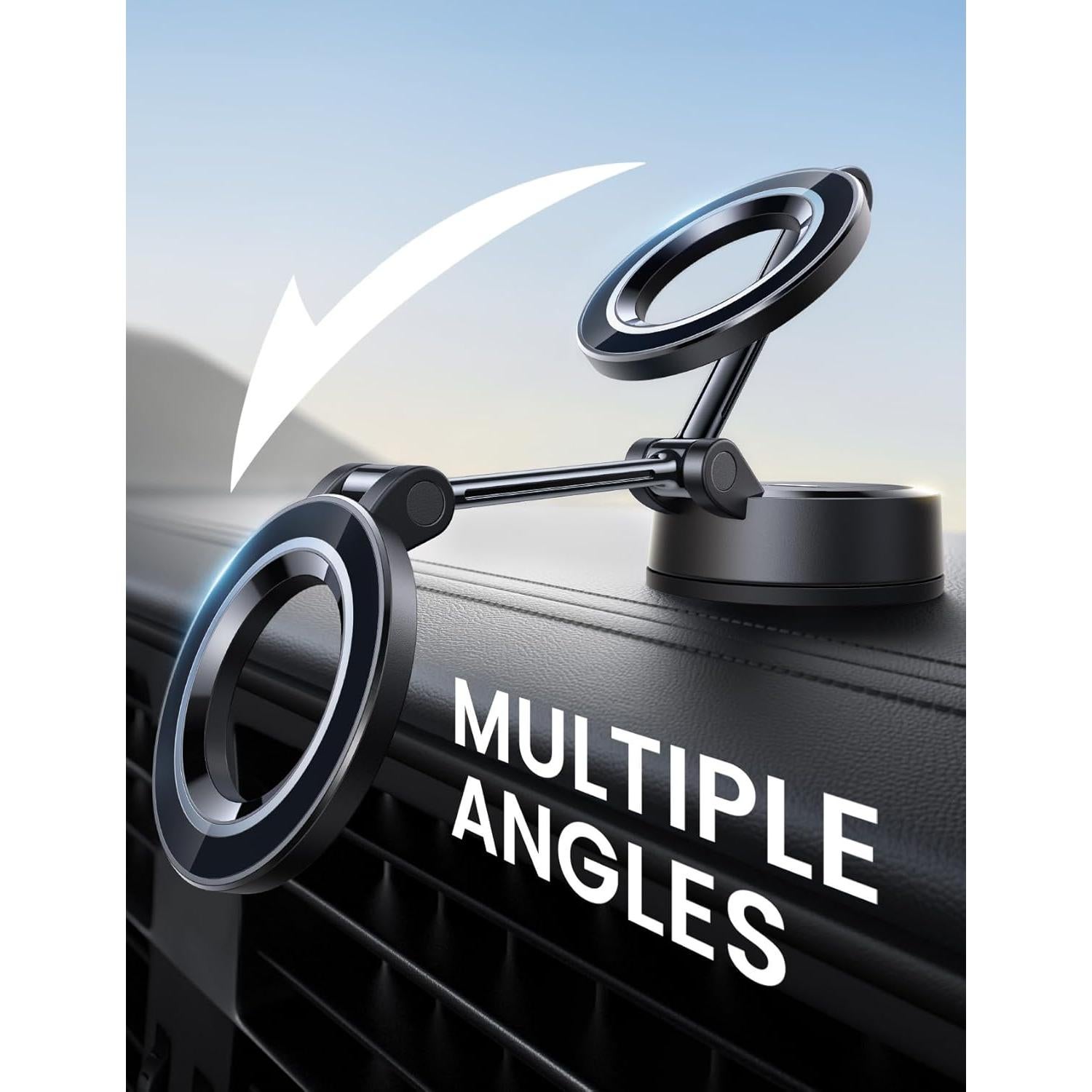 Soporte de Coche Lamicall MagSafe 360° Negro para iPhone