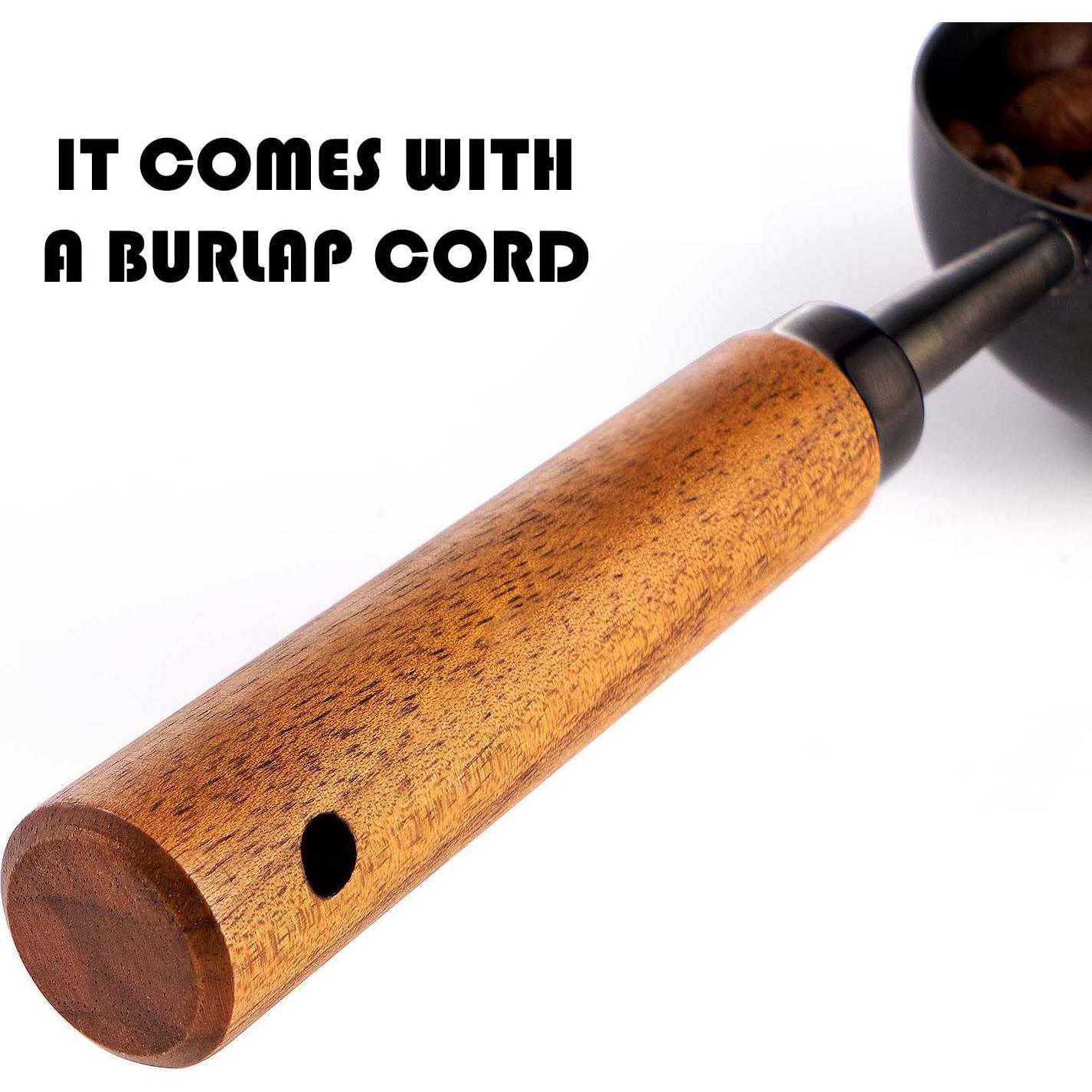 Cuchara medidora de café CheBuono 10g acero inoxidable y nogal