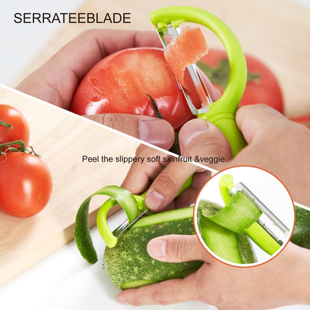 Juego de 6 Peladores de Verduras Soft Home - Acero Inoxidable
