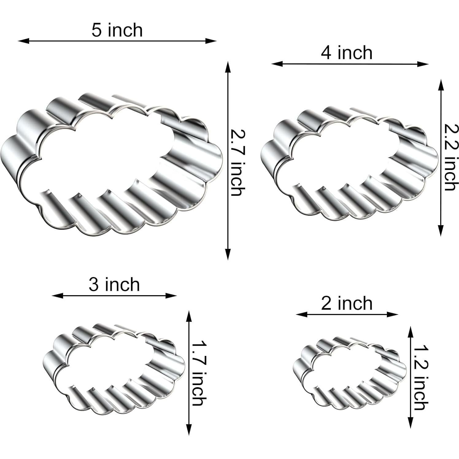 Juego de Cortadores de Galletas Ovalados QAAQS - Acero Inoxidable
