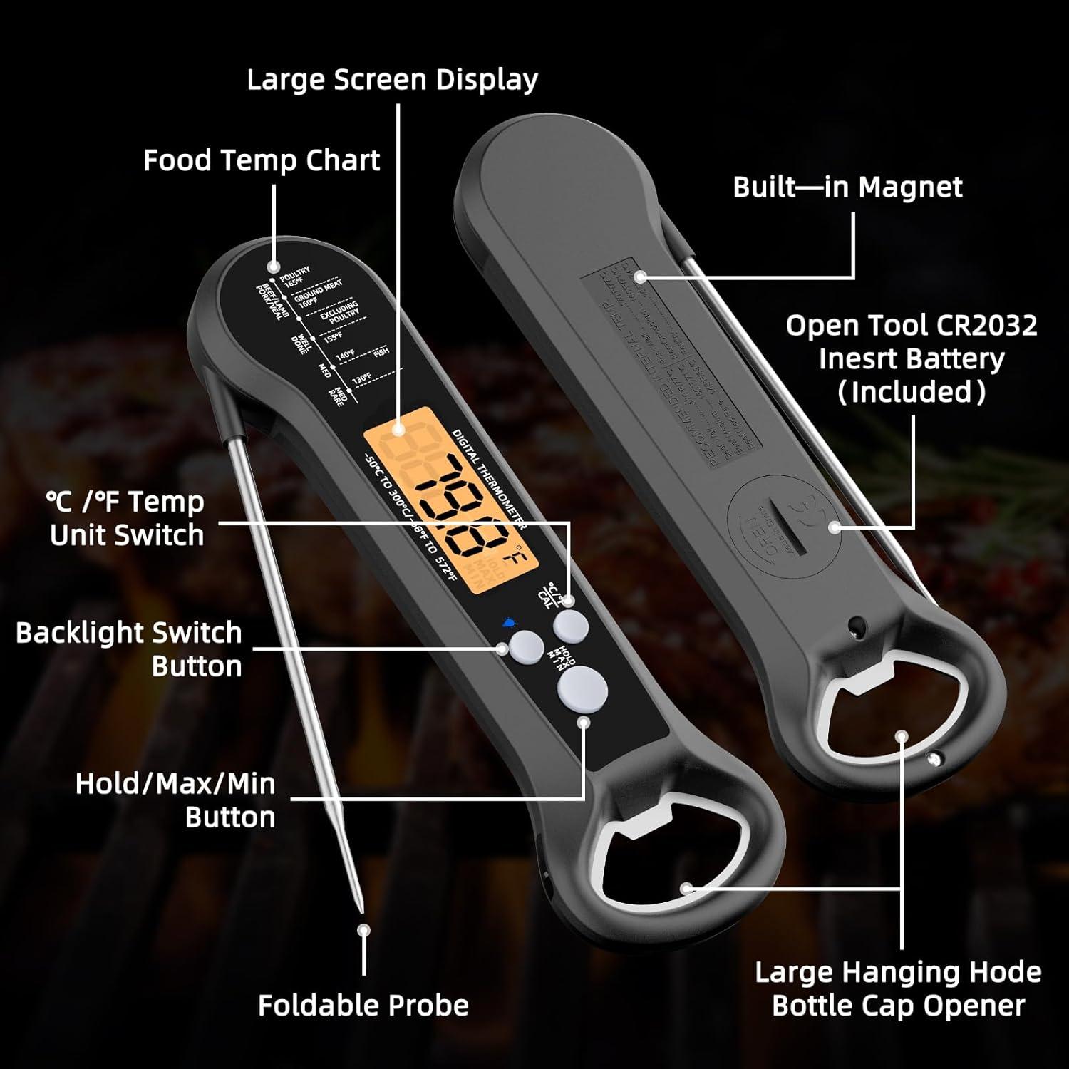 Termómetro Digital de Carne Bilitase D3 Impermeable 300°C