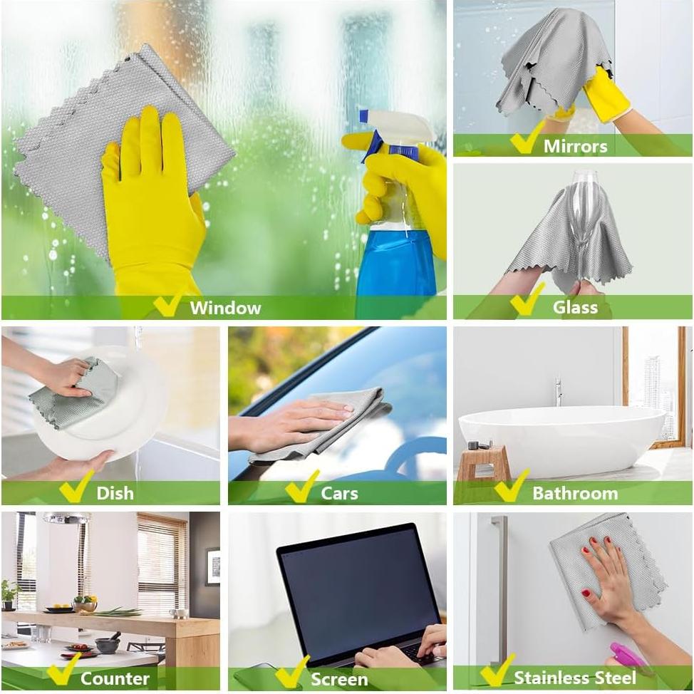 Paños de Microfibra Grises HOMEXCEL 6PK 40.64x35.56cm