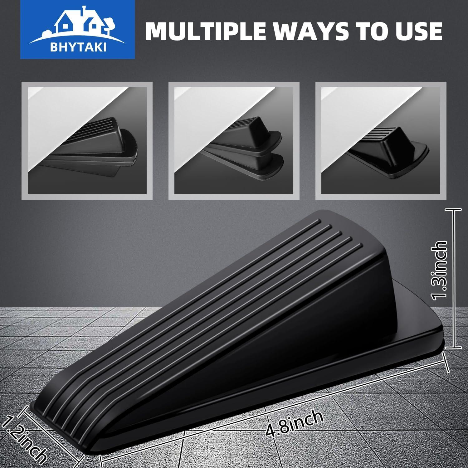 Calzos de Goma BHYTAKI para Puertas - 2 Unidades, Negro