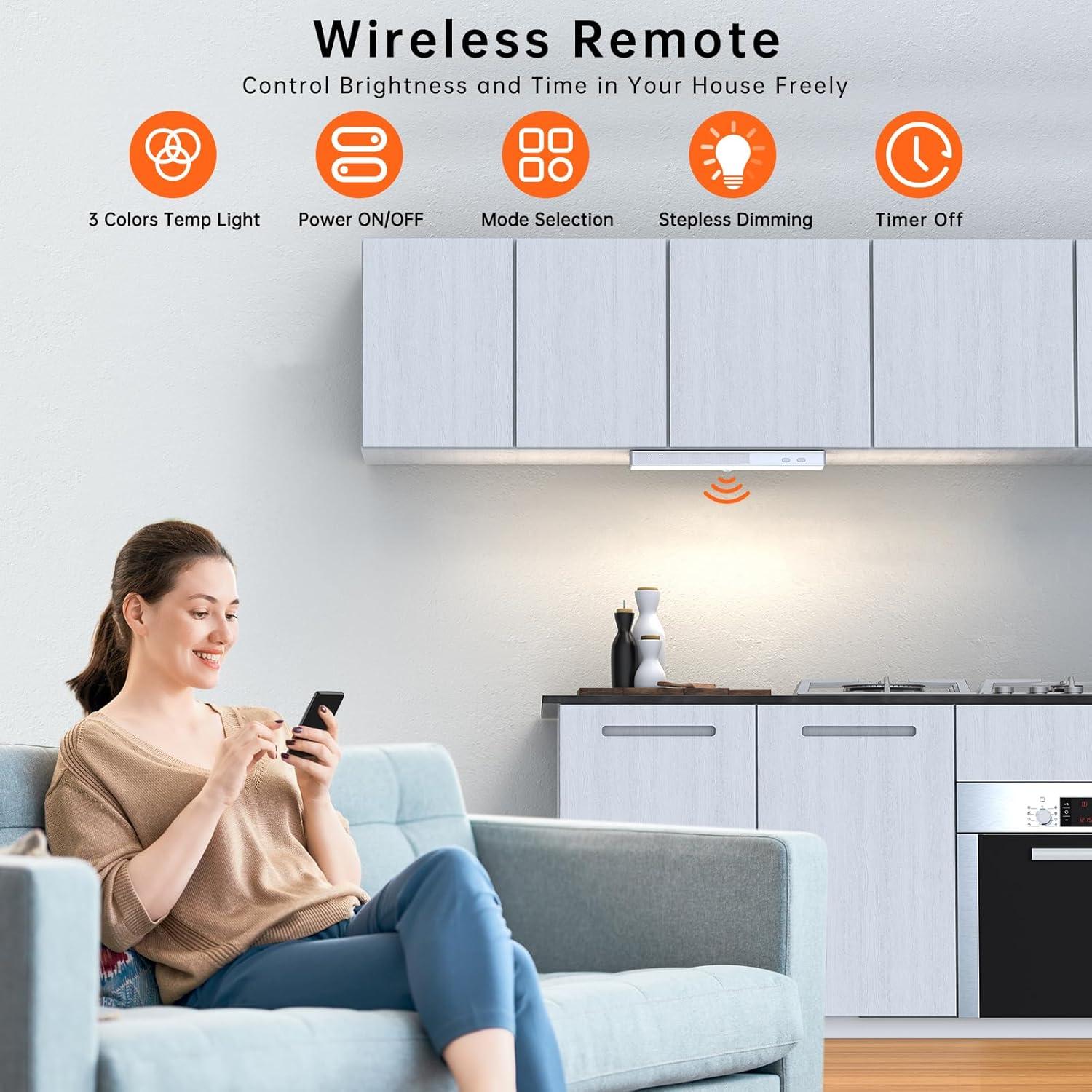 Luz LED para Armario Luzbiz M200D 6 Piezas Regulable con Control Remoto