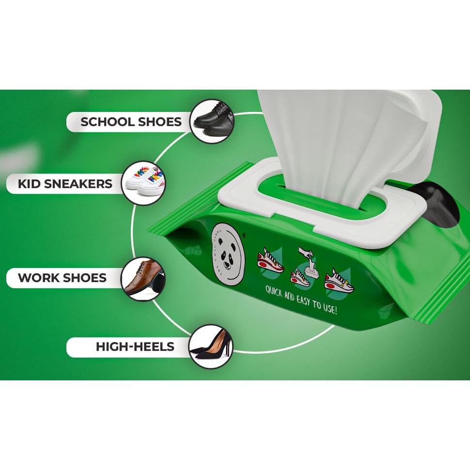 Toallitas de Limpieza para Zapatos Panda - 30 Unidades