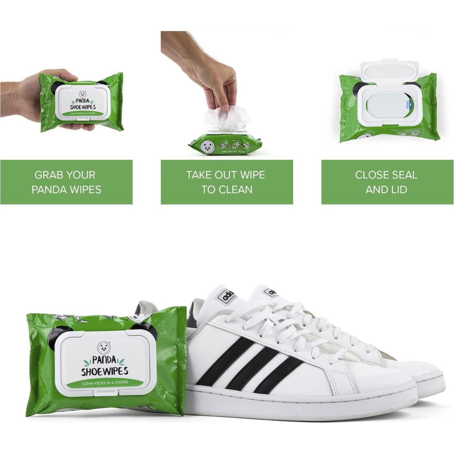 Toallitas de Limpieza para Zapatos Panda - 30 Unidades