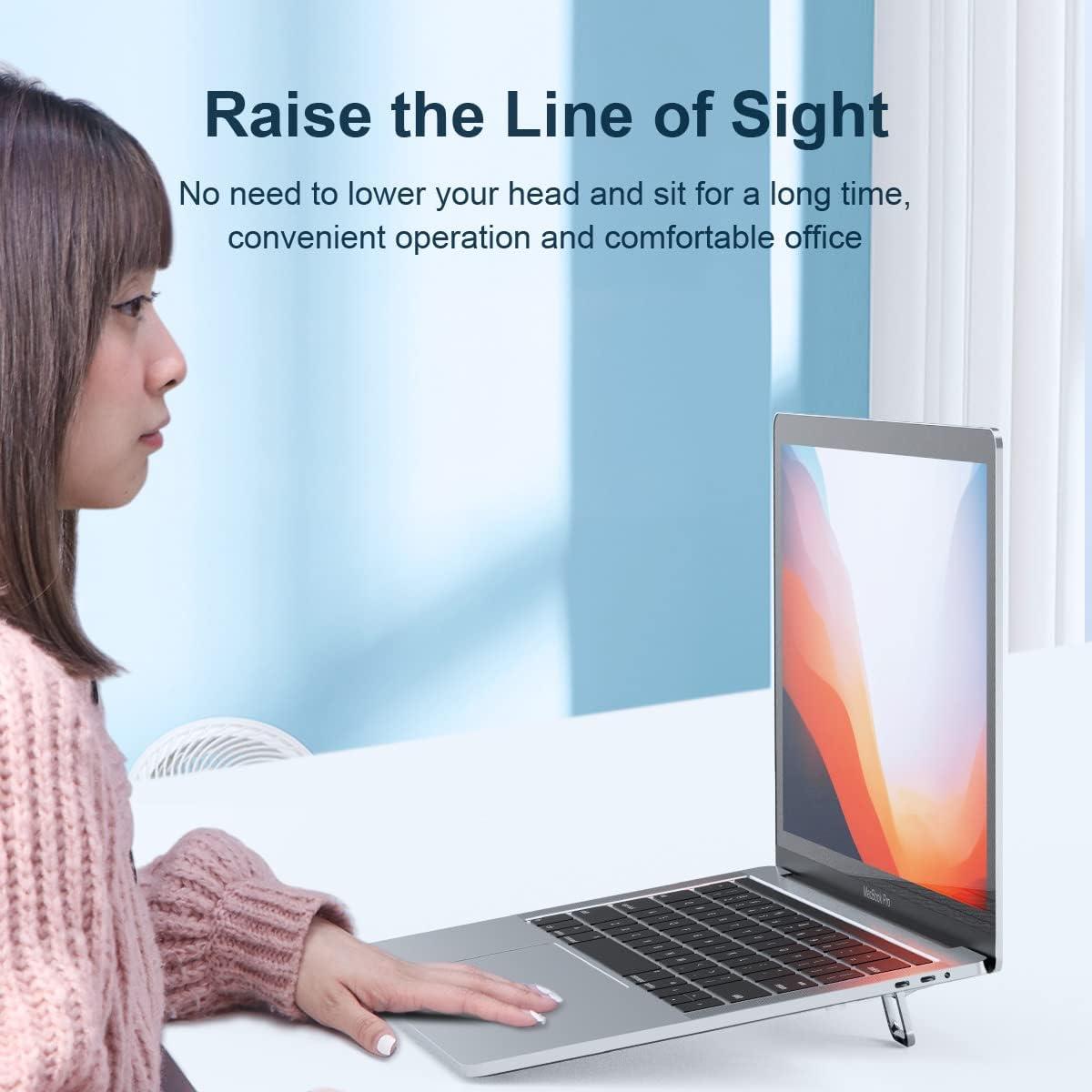 Soporte para Laptop Hagibis Ajustable Aluminio Gris 12-17"