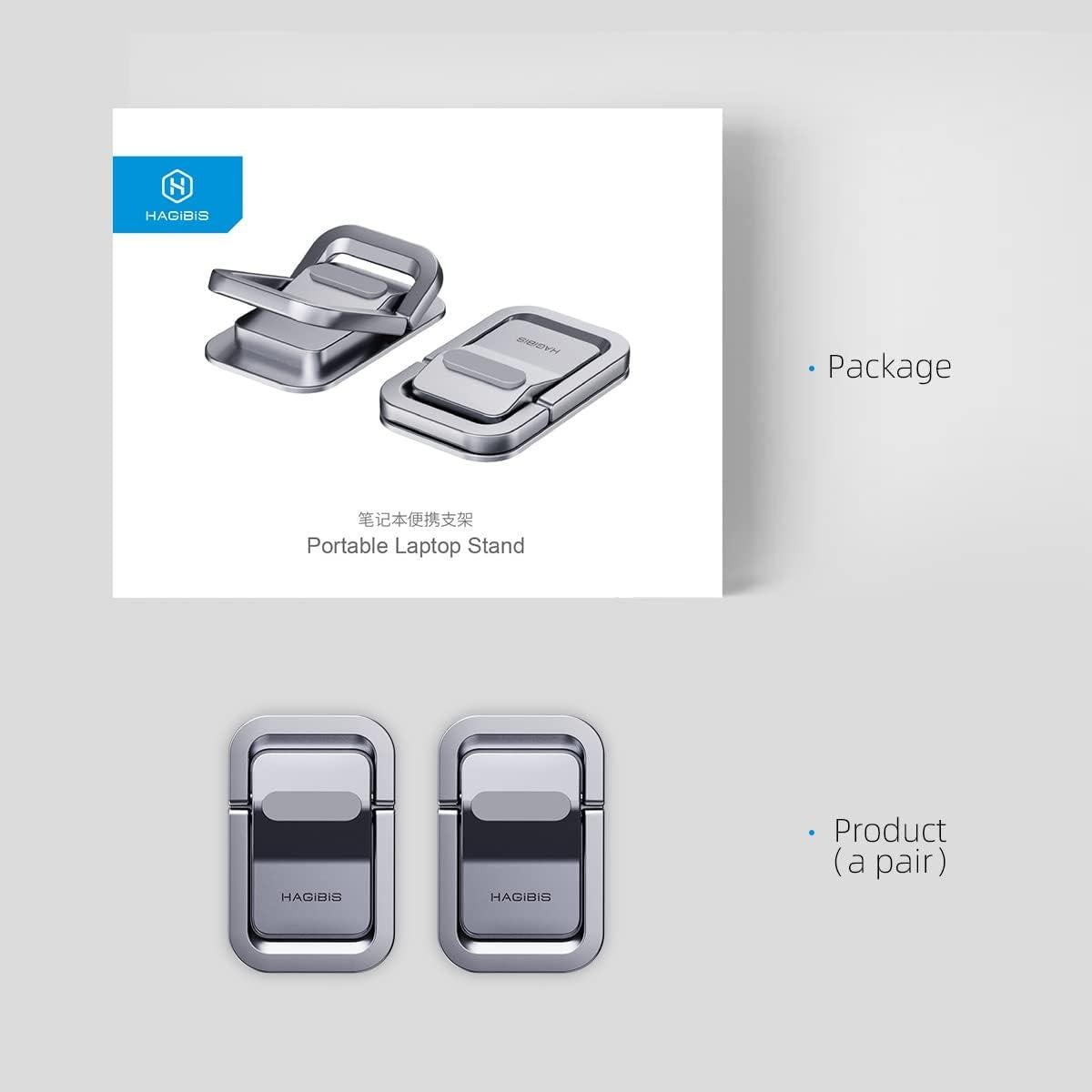 Soporte para Laptop Hagibis Ajustable Aluminio Gris 12-17"