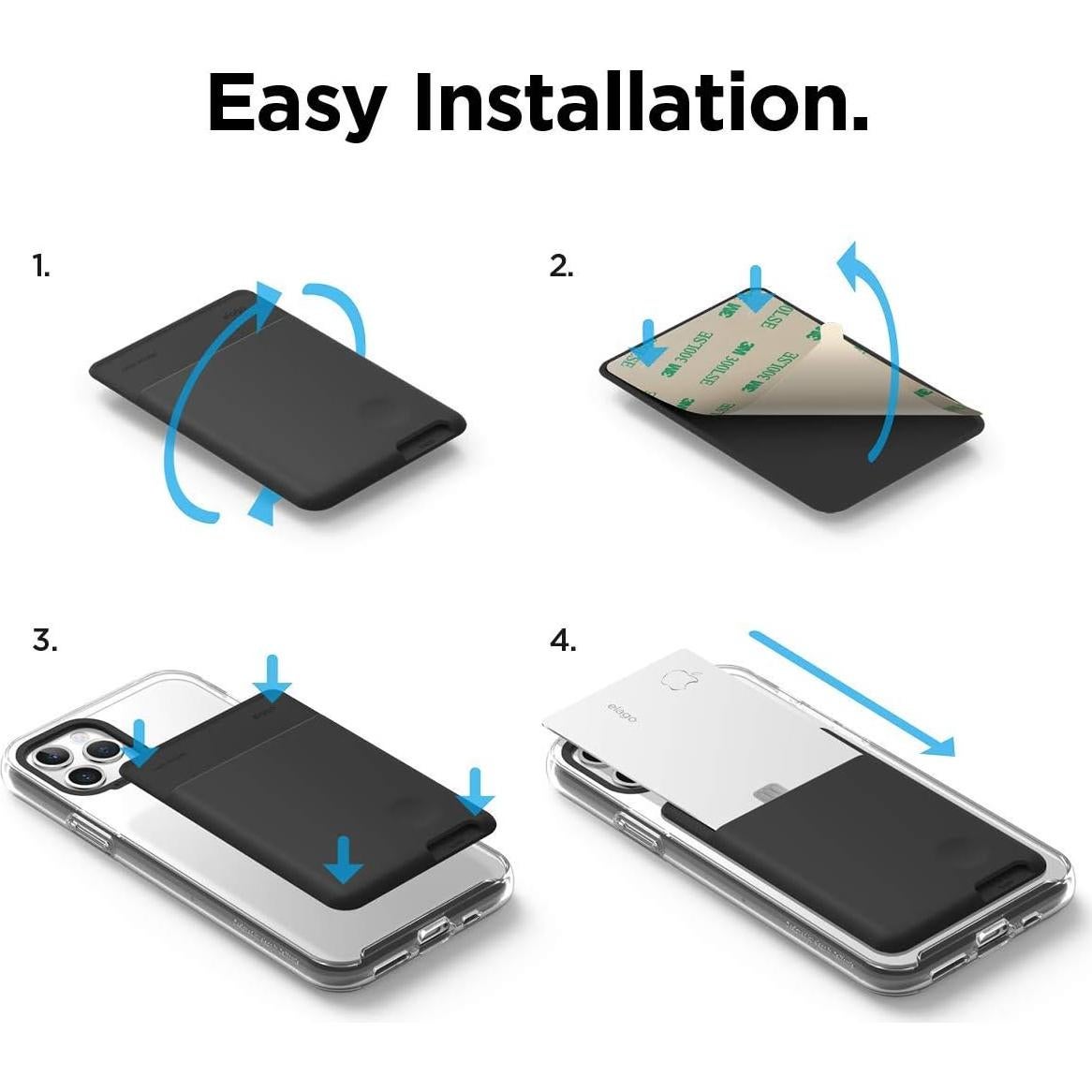 Soporte para Tarjetas elago EPOCKET-BK Negro - Ultra Delgado