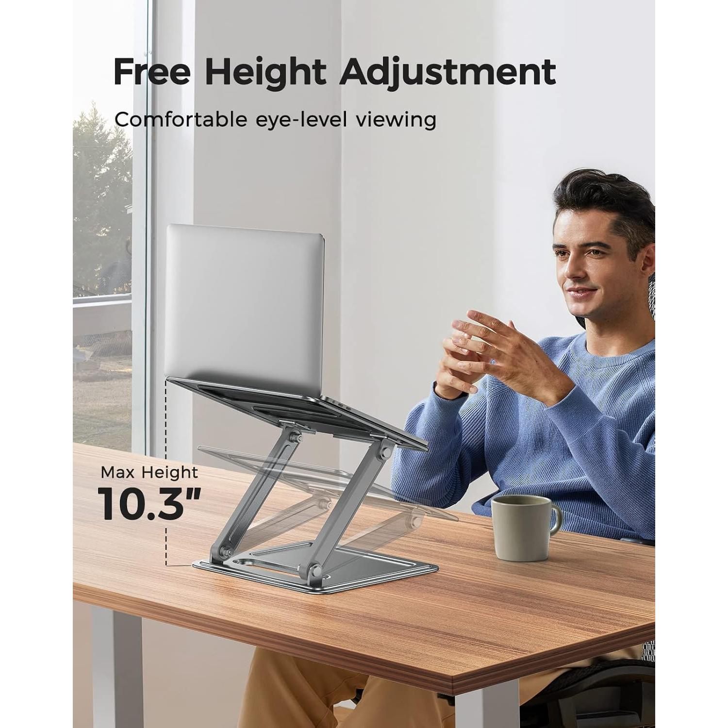 Soporte de Laptop Ajustable LORYERGO hasta 17.3" Ergonómico