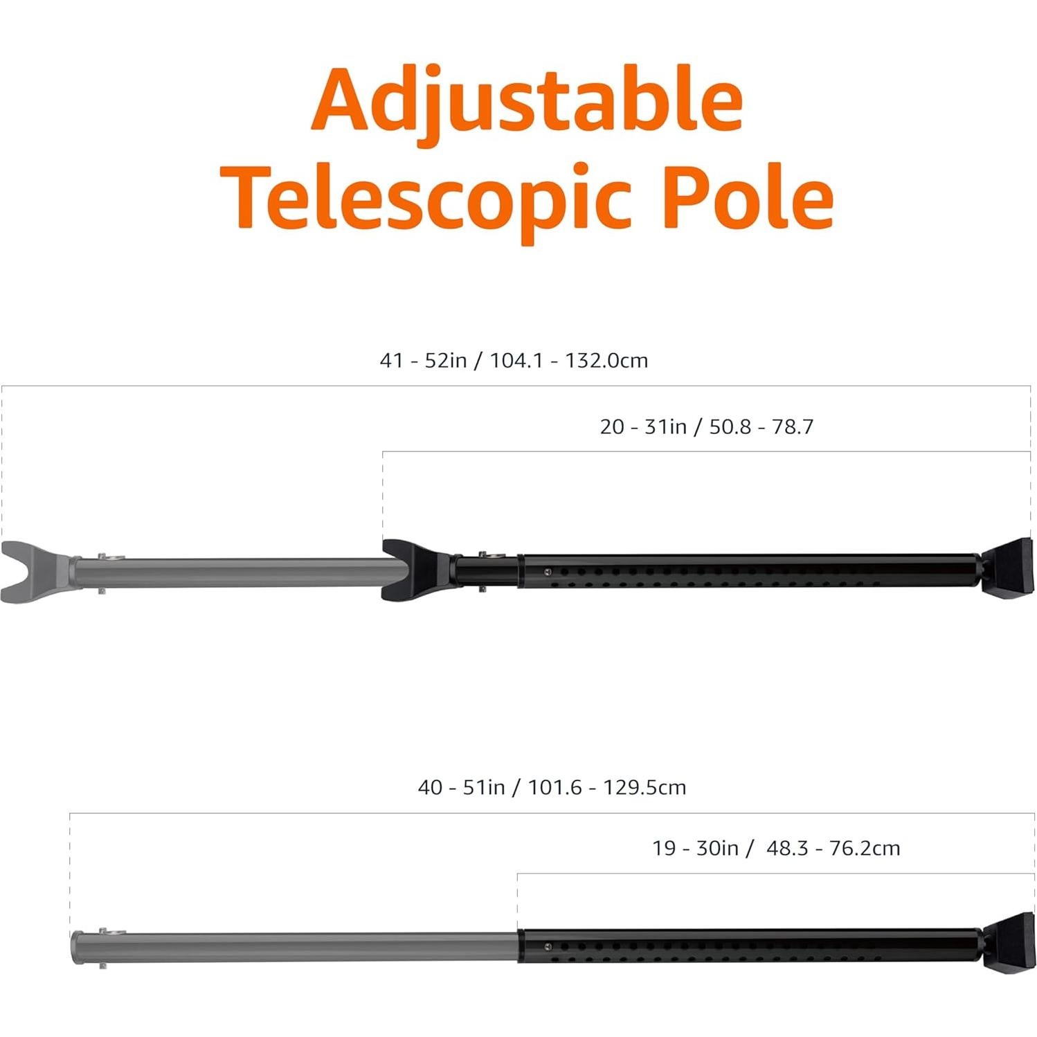 Barra de Seguridad Ajustable Amazon Basics 63.5-106.7 cm Negra