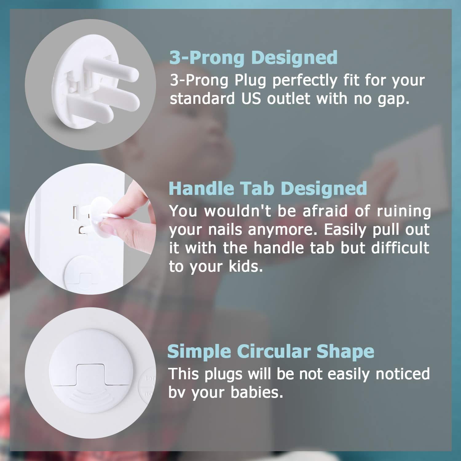 Cubiertas de Enchufe PRObebi 52 Pack a Prueba de Bebés Blanco