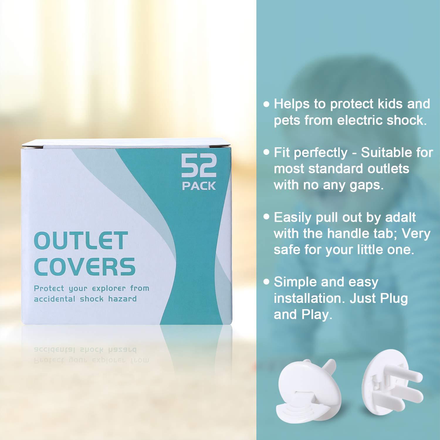 Cubiertas de Enchufe PRObebi 52 Pack a Prueba de Bebés Blanco