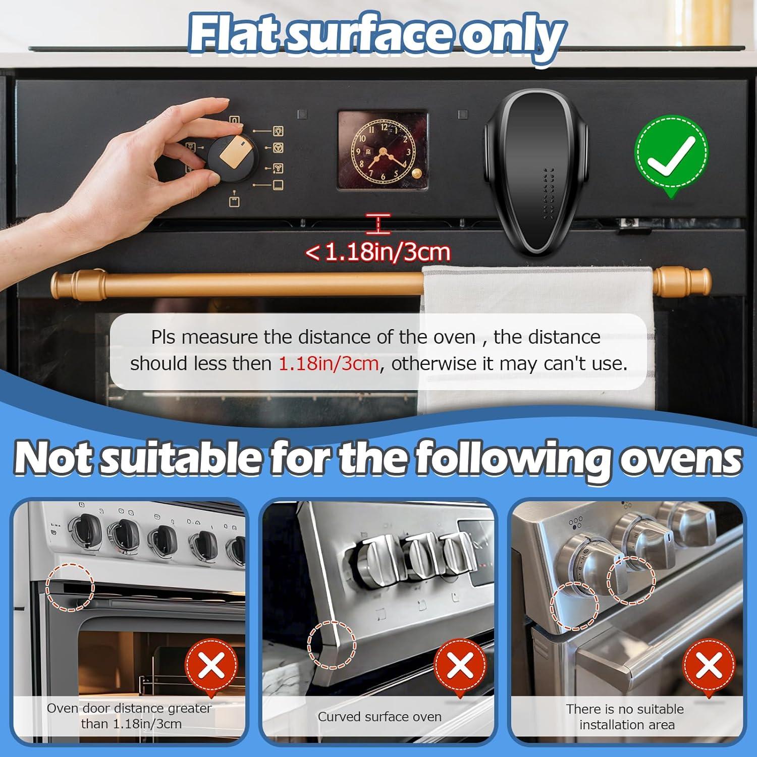 Bloqueo de Horno Seguridad Infantil MCOTOP - 2 Paquete Negro