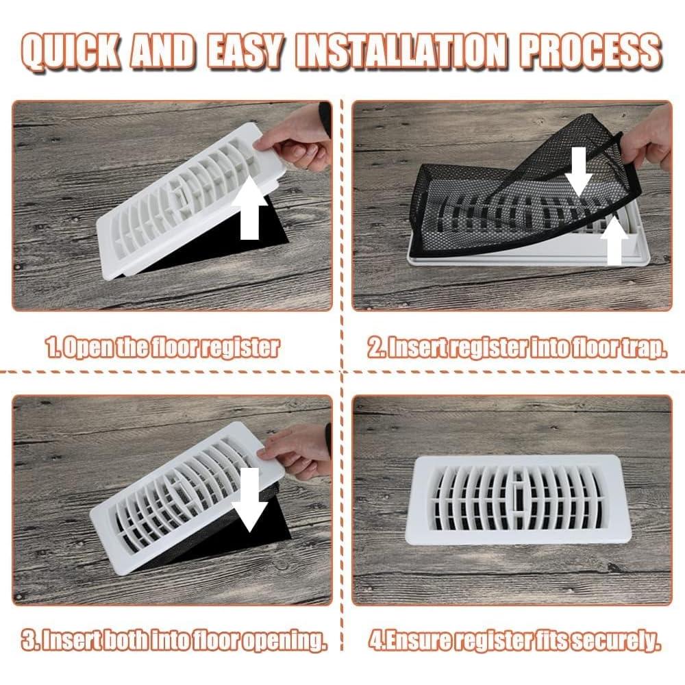 Trampas de Ventilación de Piso Feliey 4x10" - Paquete de 5