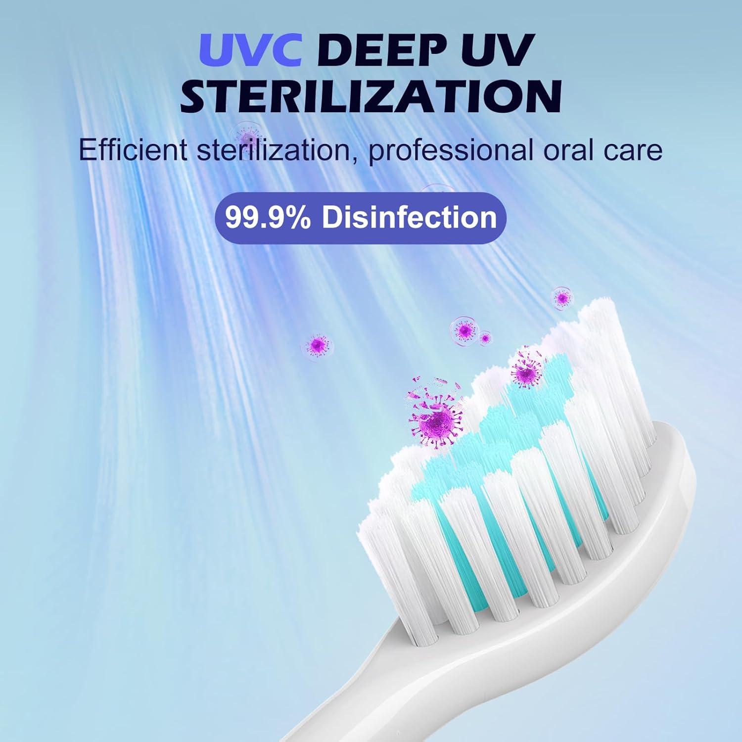 Limpiador UV-C para Cepillos de Dientes Portátil Negro