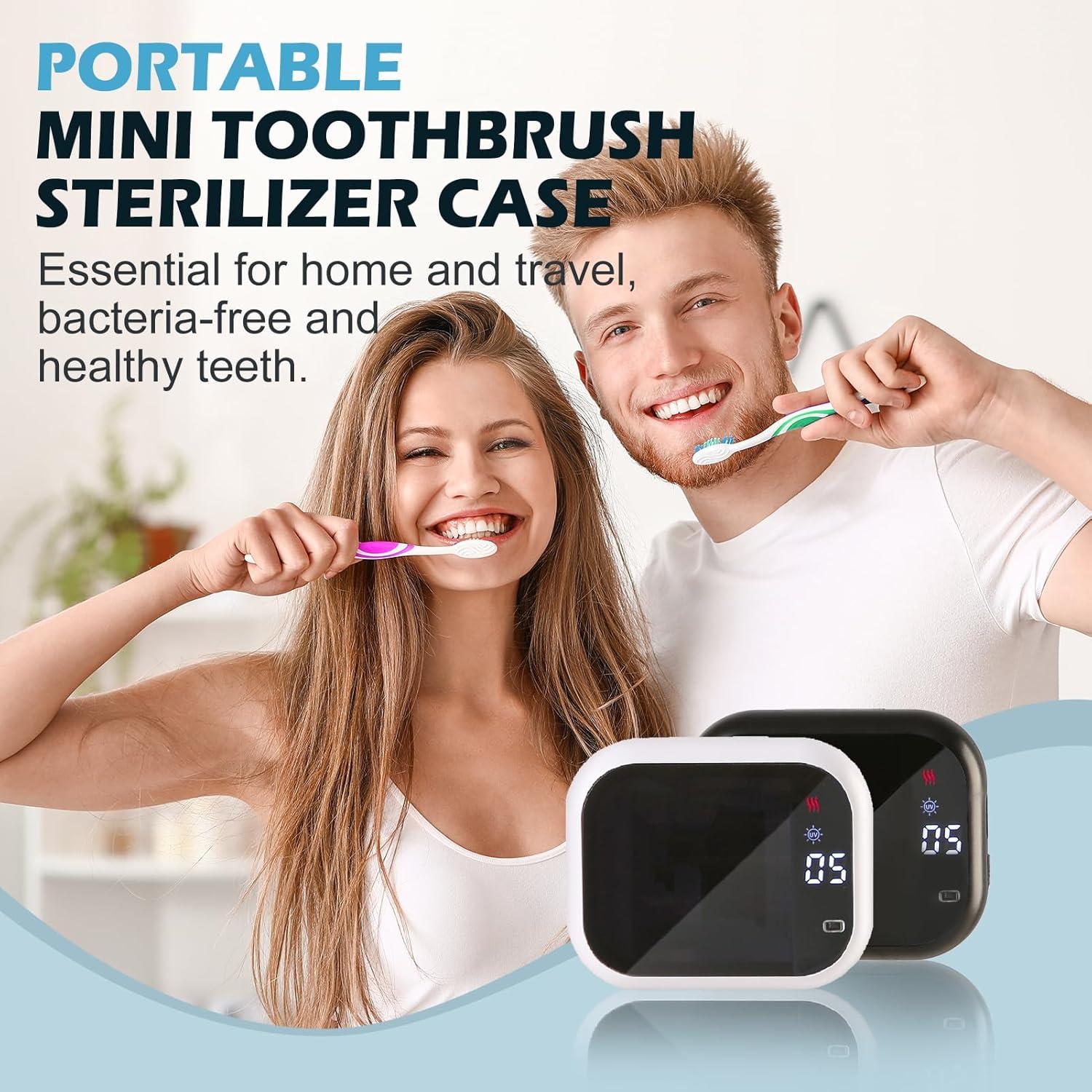 Limpiador UV-C para Cepillos de Dientes Portátil Negro