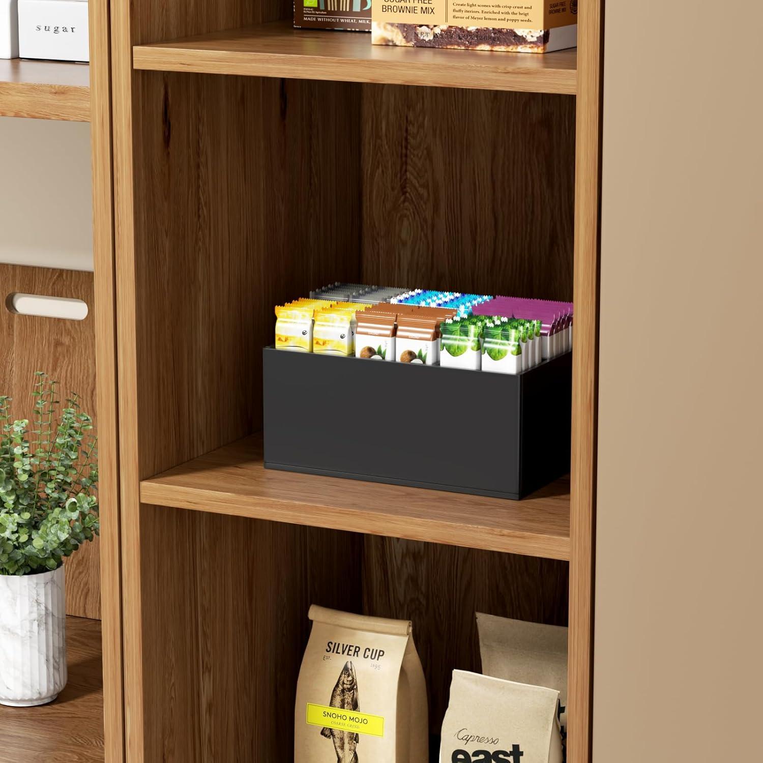 Organizador de Brochas de Maquillaje HIIMIEI Acrílico Negro 6 Bolsillos