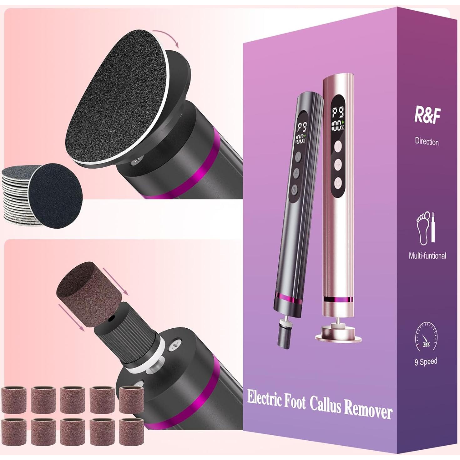 Removedor de Callos Eléctrico Dermave 2 en 1 Inalámbrico Gris