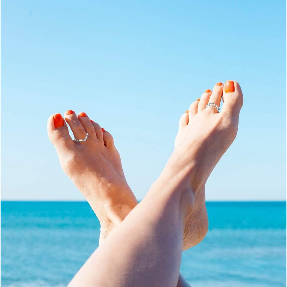 Conjunto de 12 Anillos Ajustables de Oro 14K para Mujeres