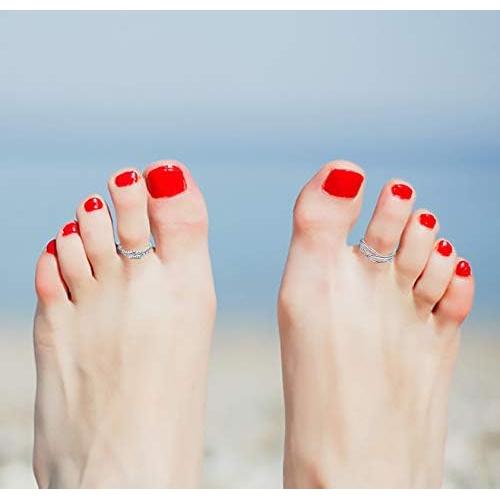 Conjunto de 12 Anillos Ajustables de Oro 14K para Mujeres