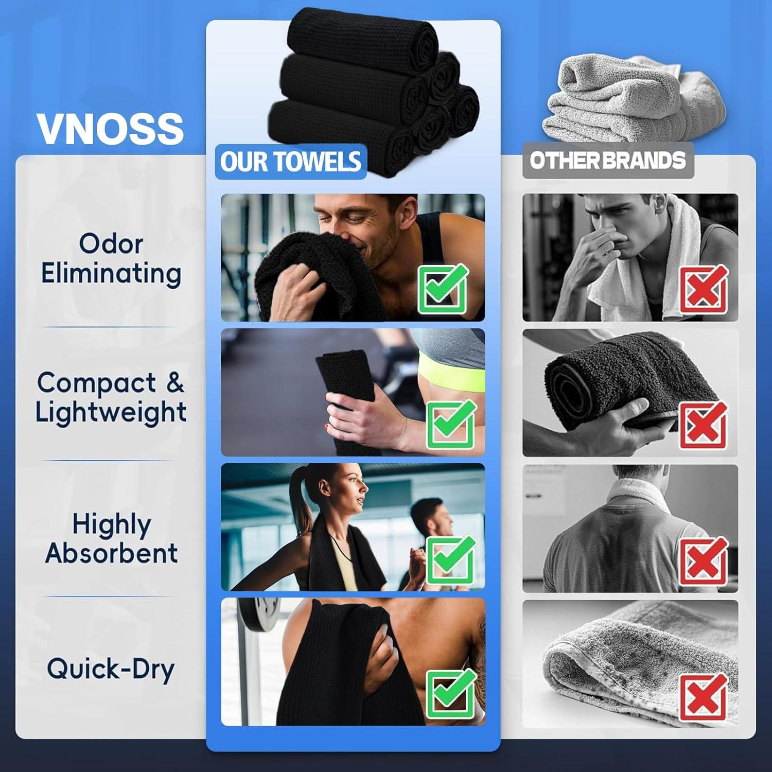 Toallas de Microfibra Vnoss 6 Piezas 40x68 cm Secado Rápido