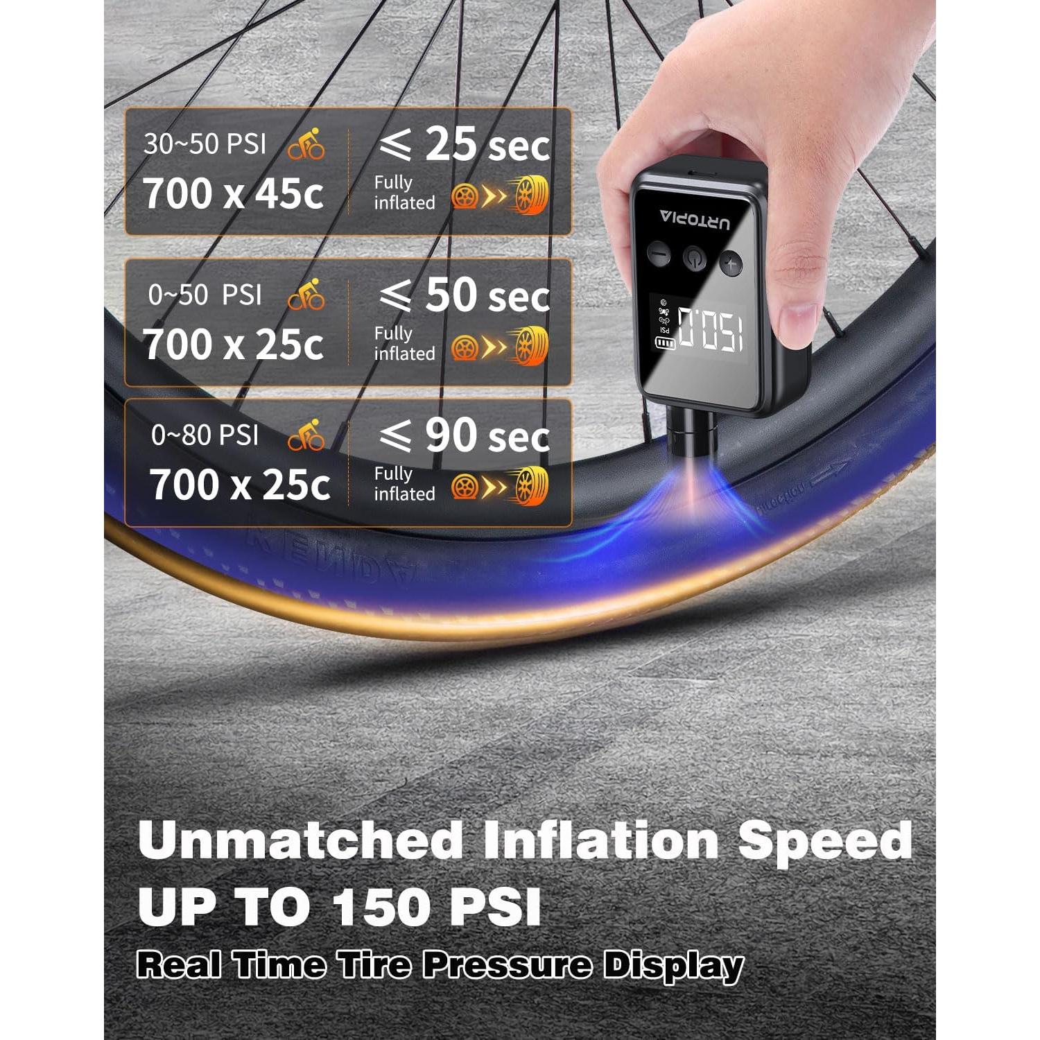 Bomba de Aire Eléctrica URTOPIA HW-125-5 150PSI Portátil
