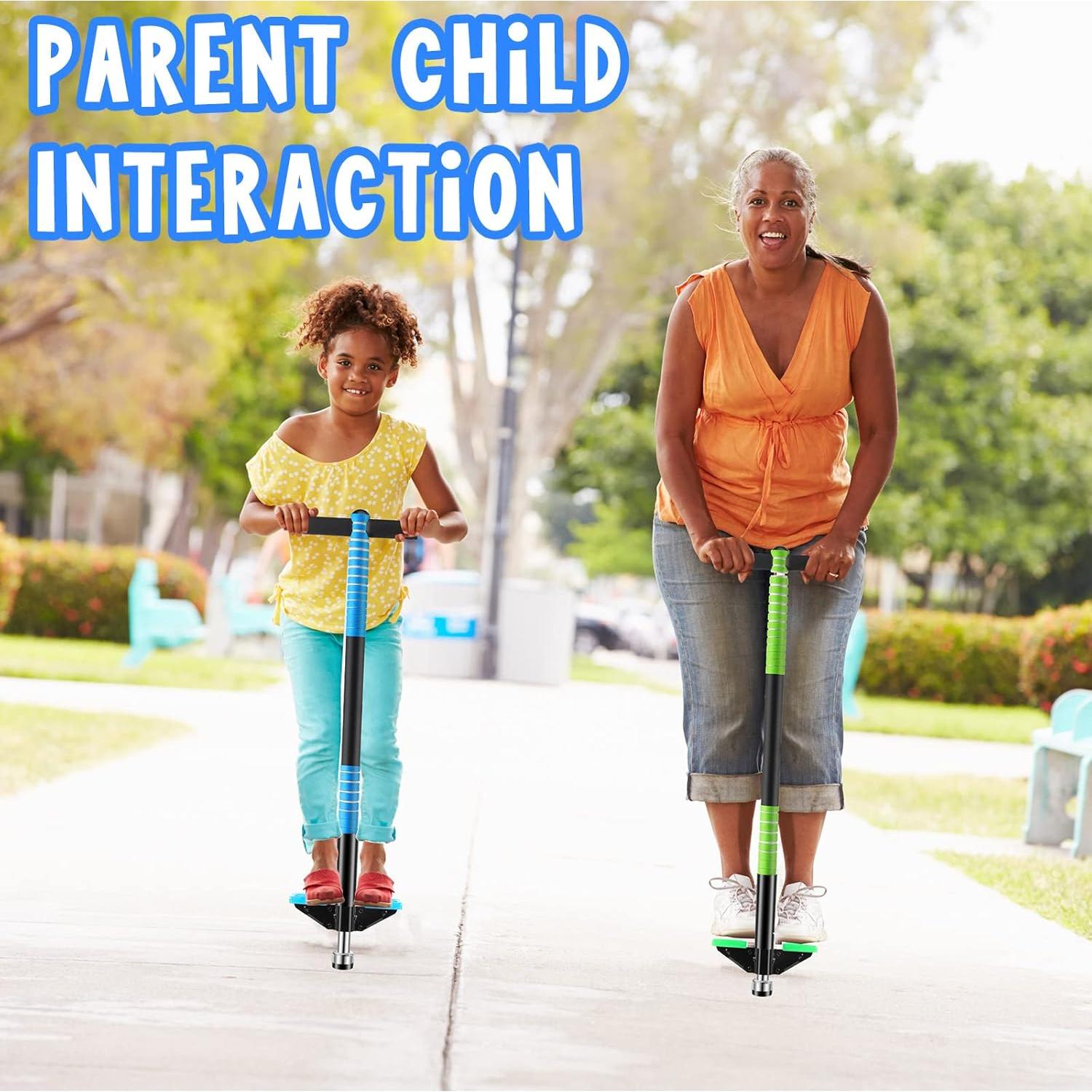 Pogo Stick Leitee para Niños 6+ Años 2 Pack Verde y Azul