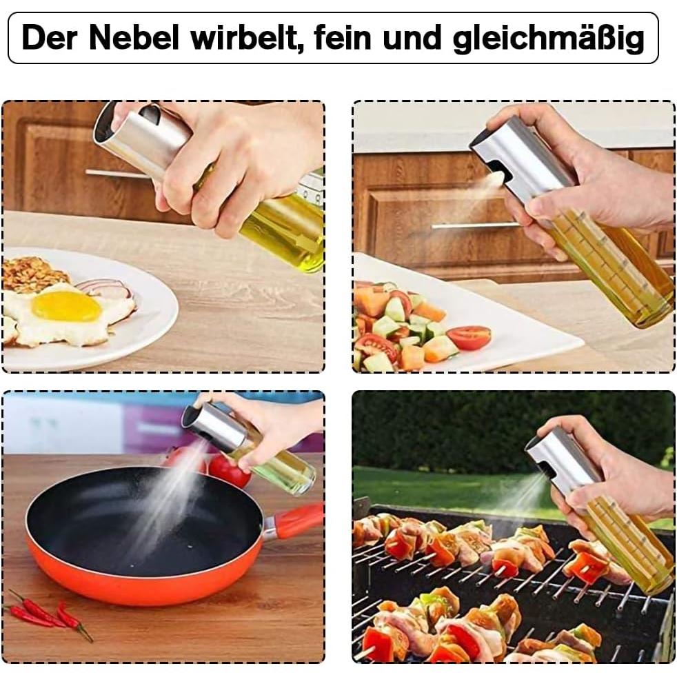 Rociador de Aceite Leaflai 100ml Vidrio A Prueba de Fugas