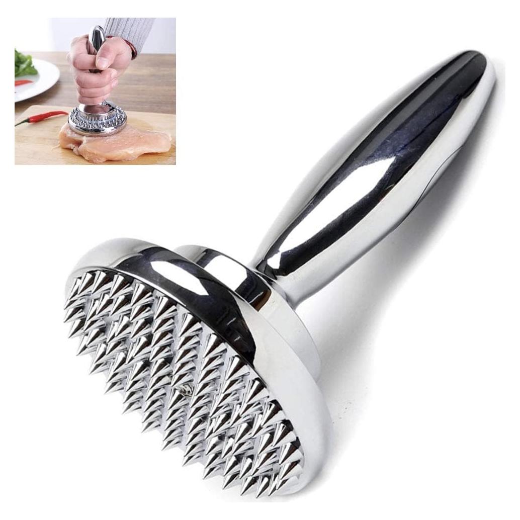 Martillo Ablandador de Carne Doble Cara Acero Inoxidable 835g