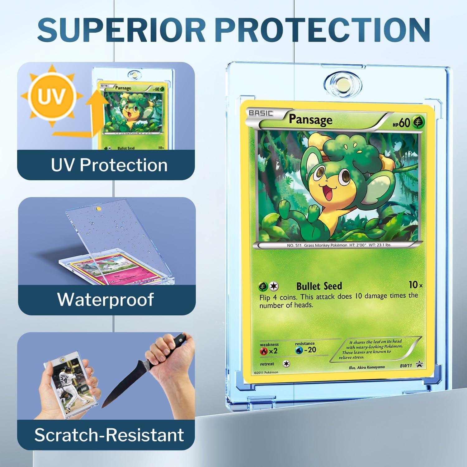 20 Soportes Magnéticos para Tarjetas 35pt YHIJF - Protección UV