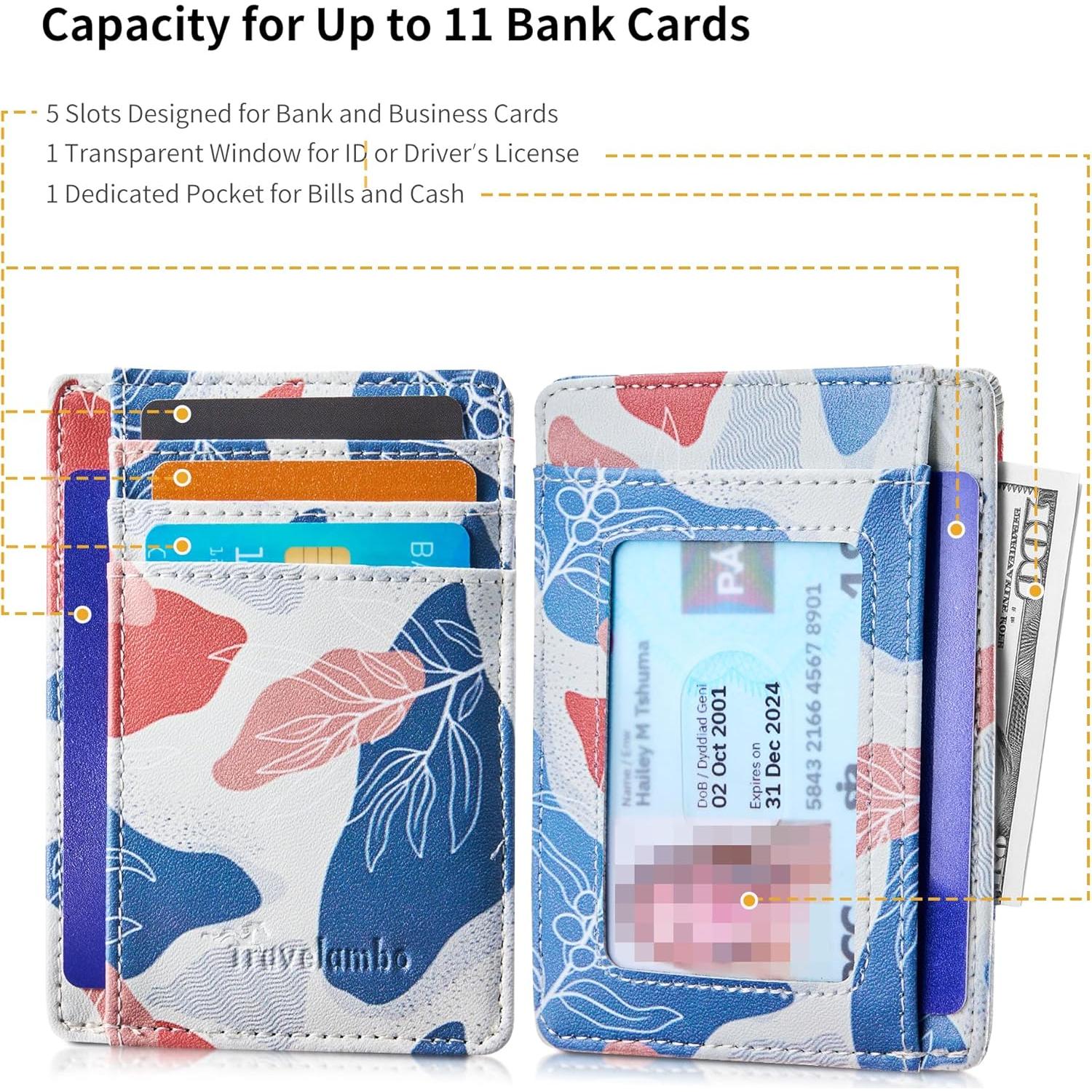 Billetera Minimalista de Cuero Travelambo con Bloqueo RFID