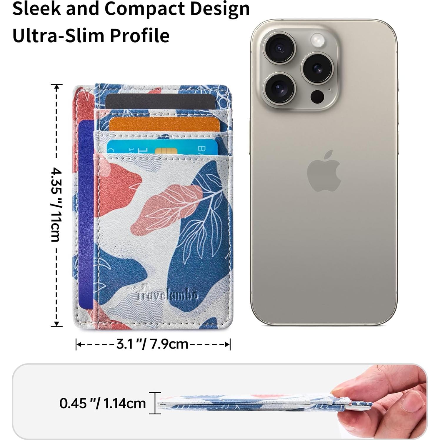 Billetera Minimalista de Cuero Travelambo con Bloqueo RFID