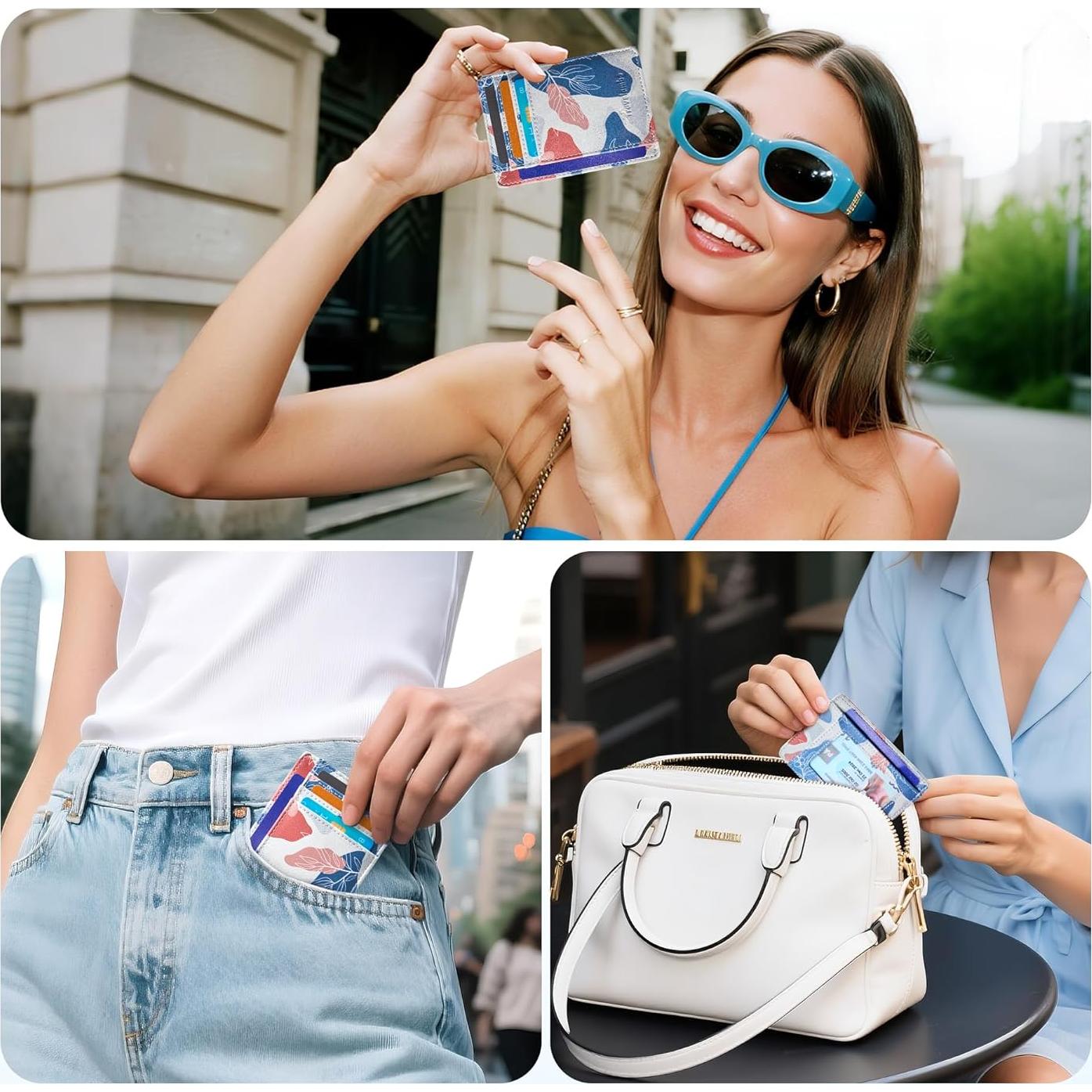 Billetera Minimalista de Cuero Travelambo con Bloqueo RFID