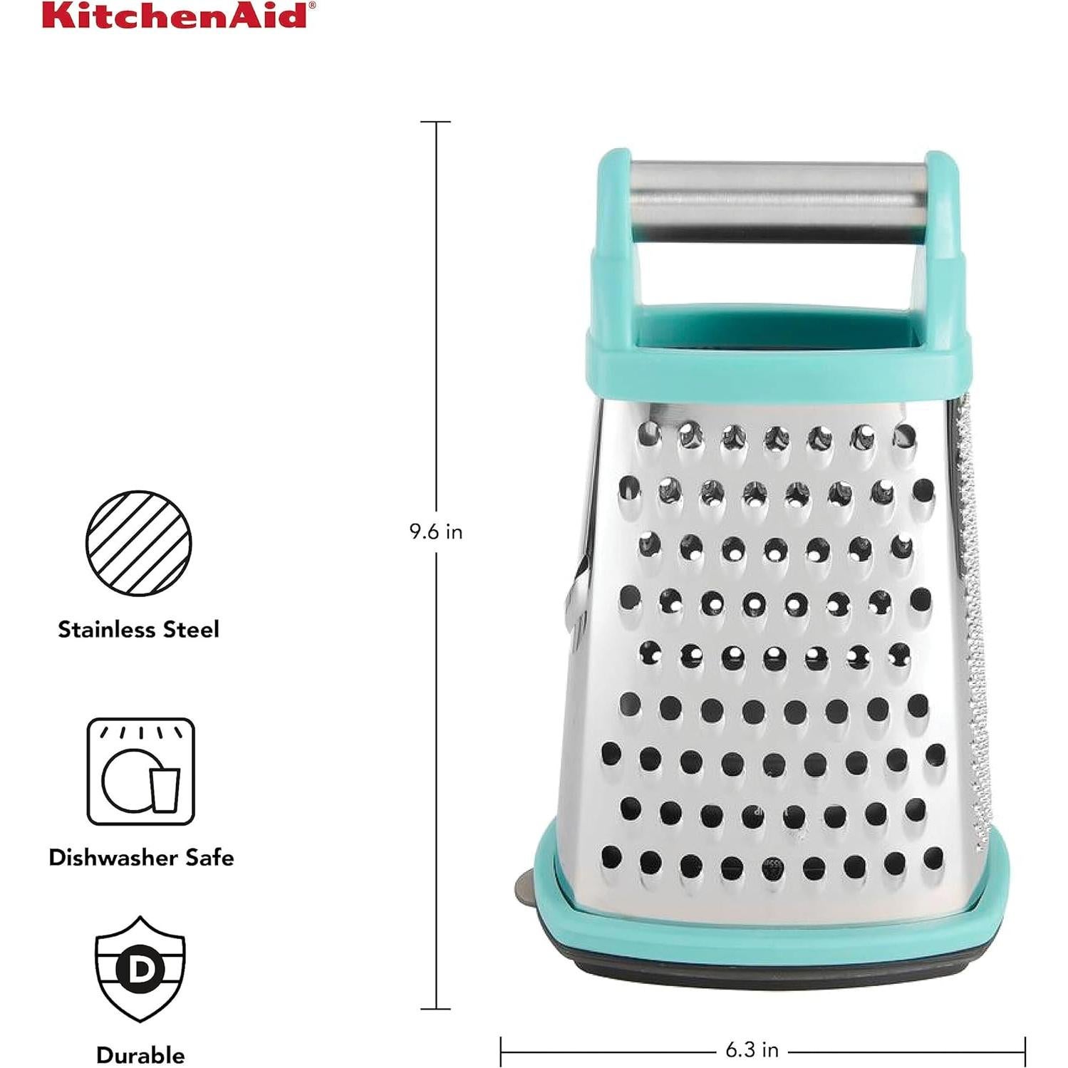 Rallador de caja KitchenAid 25.4 cm Acero Inoxidable Aqua