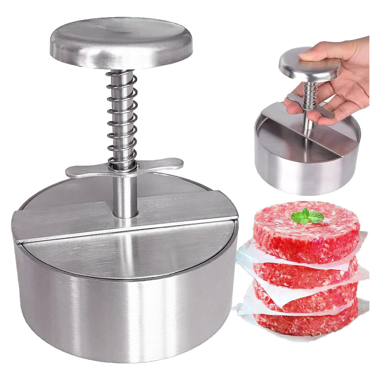 Prensa de Hamburguesas Ajustable Acero Inoxidable 304