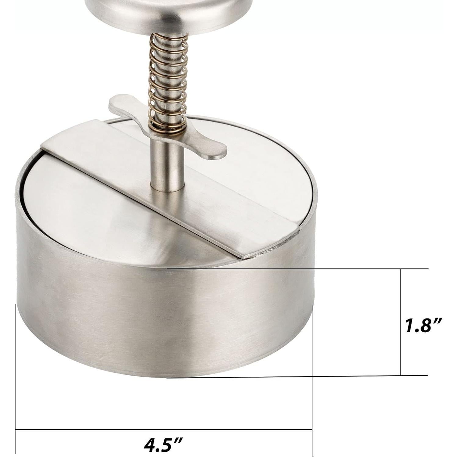 Prensa de Hamburguesas Ajustable Acero Inoxidable 304