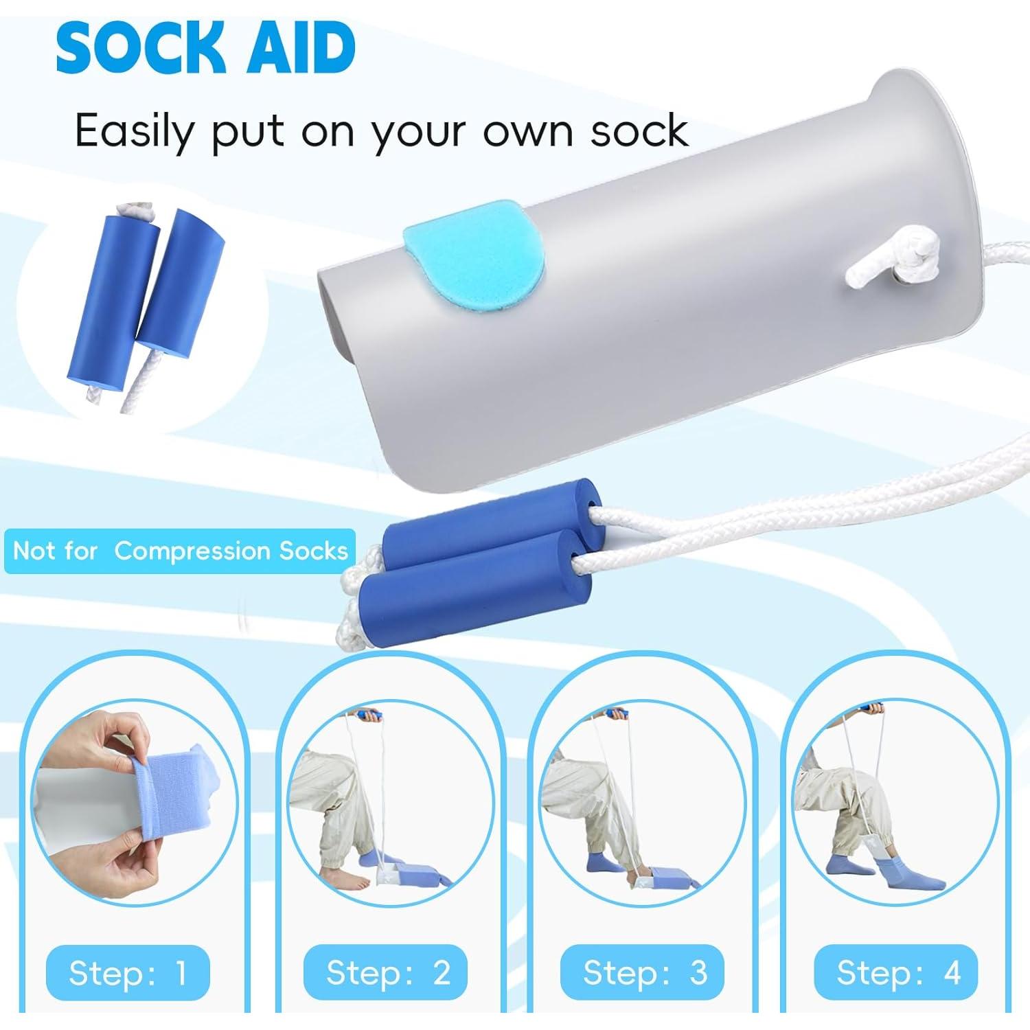 Kit de Ayuda para Calcetines Yitobecka 2 Piezas Gris