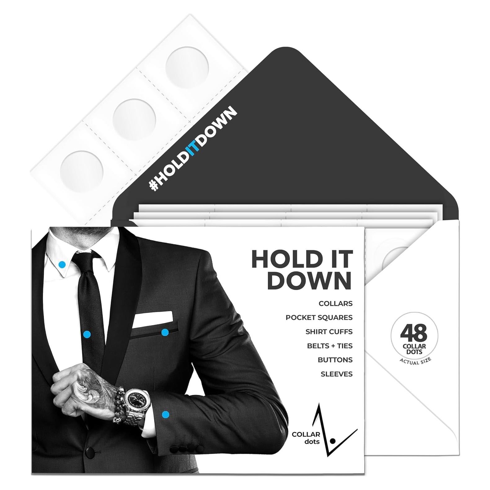 Collar Dots Sujetadores de Cuello para Camisas y Polos - 48 Unidades