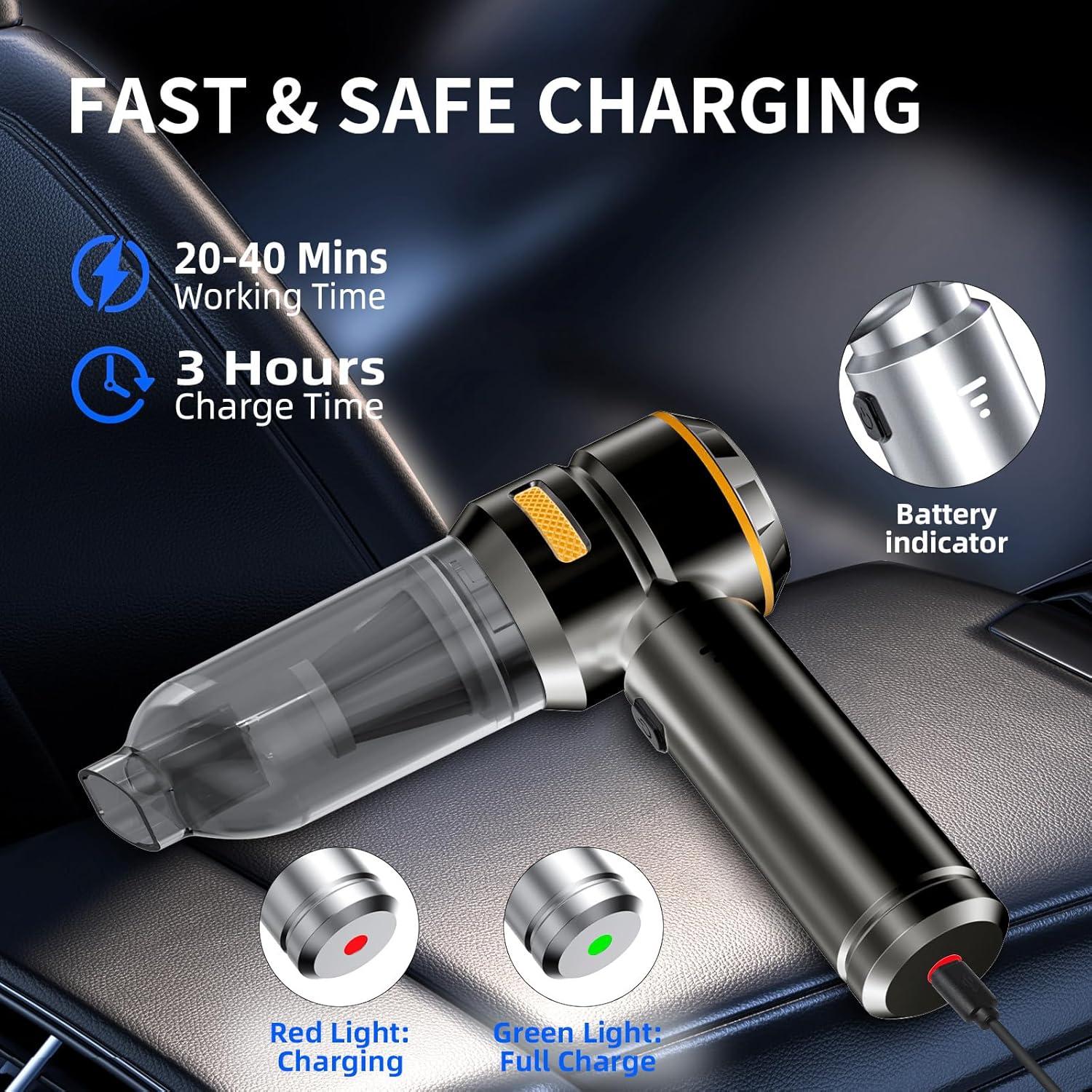 Aspiradora Portátil WINWEND VC-6688 22000PA Inalámbrica 4 en 1